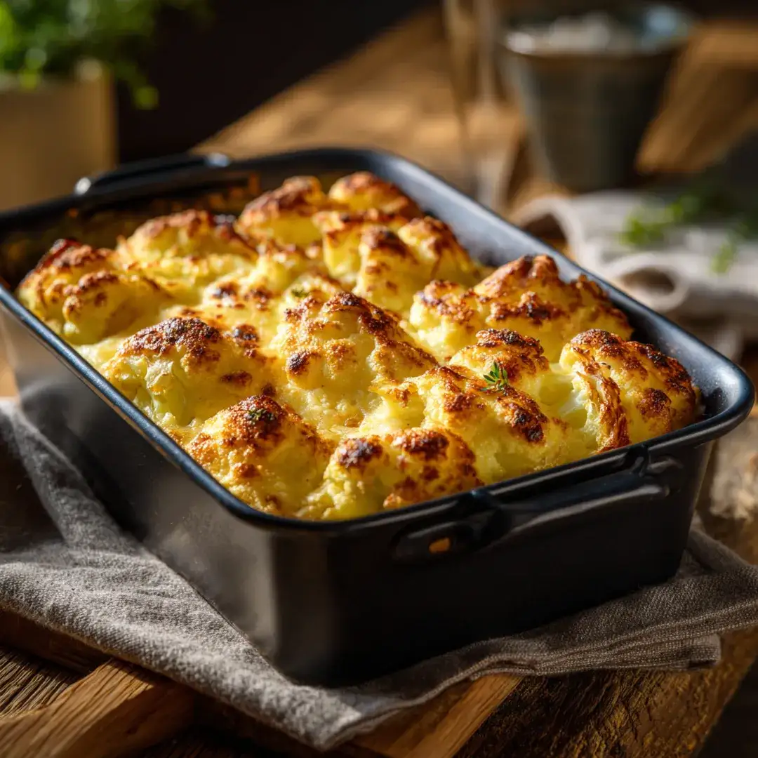Gratin de chou-fleur au Airfryer doré en plat familial