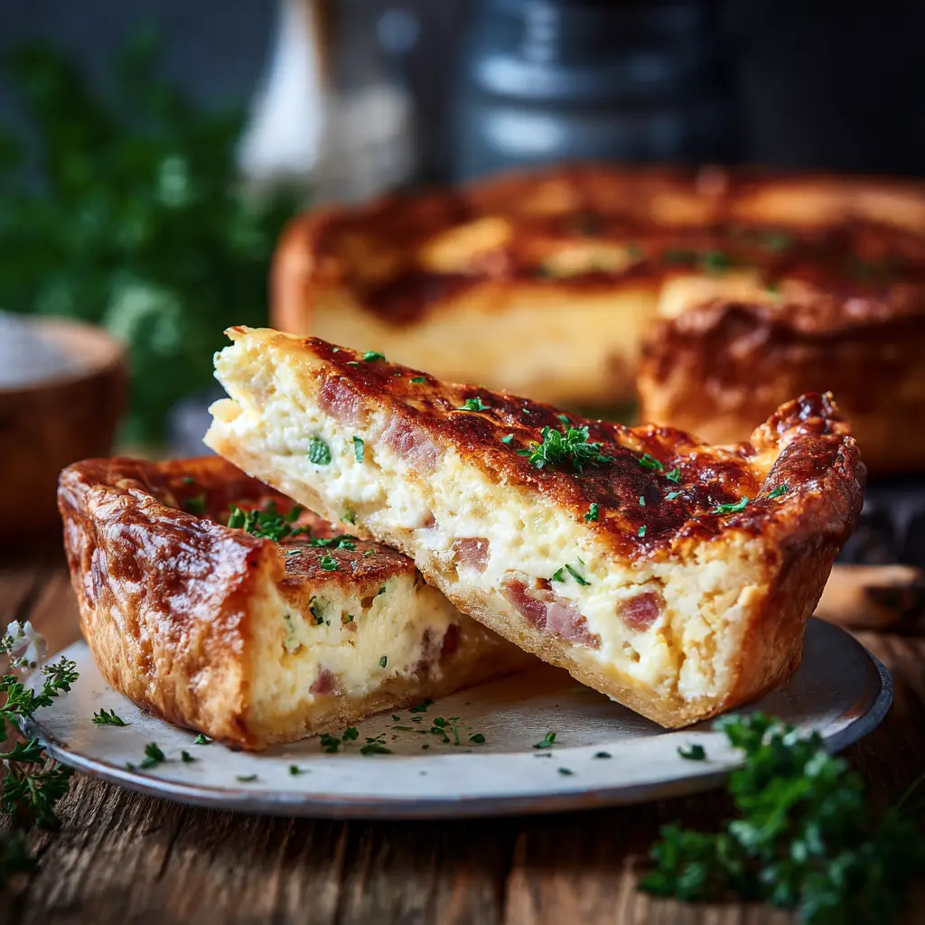 Quiche lorraine au Air Fryer dorée et croustillante