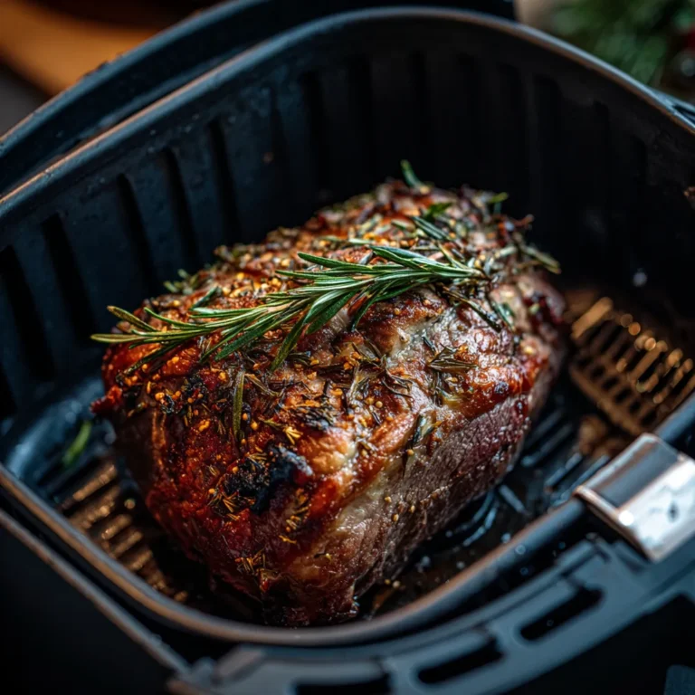 Rôti de bœuf au airfryer : juteux, rapide et inratable 5 rôti de bœuf en cours de cuisson dans l’airfryer
