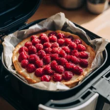 Tarte aux framboises air fryer