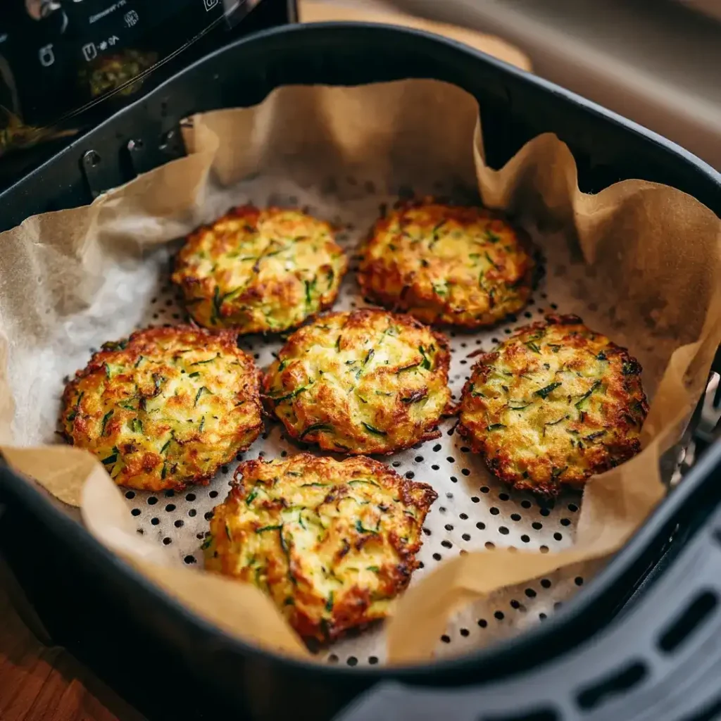 Beignets de courgettes au Air Fryer 6 cuisson des beignets de courgettes dans air fryer