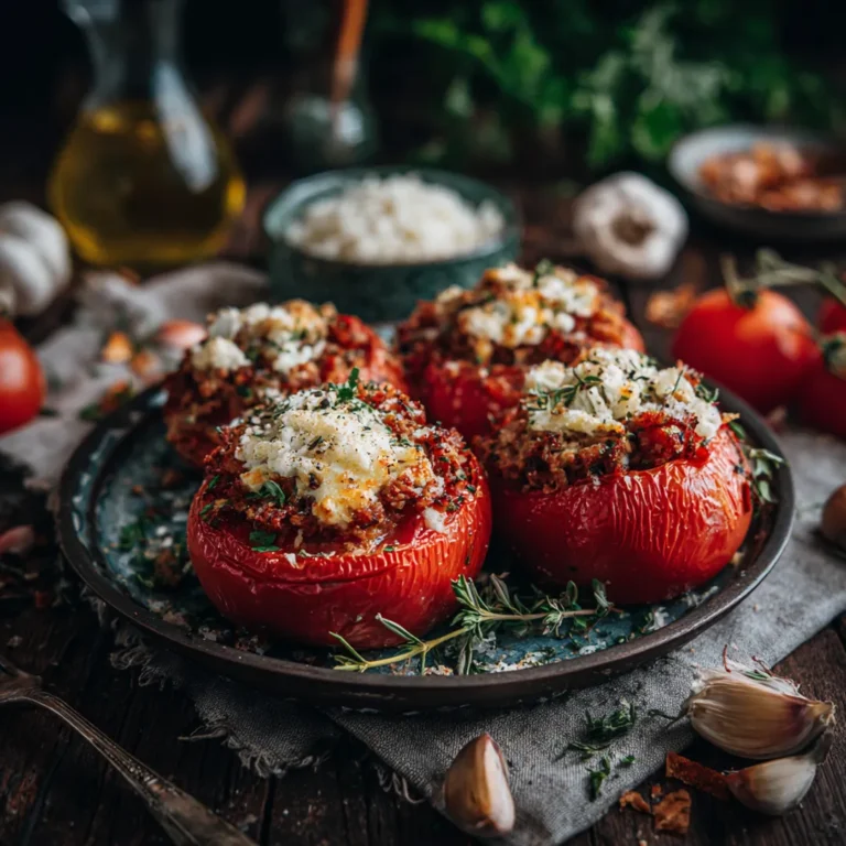 Tomates farcies au airfryer 4 ingrédients tomates farcies airfryer sur table
