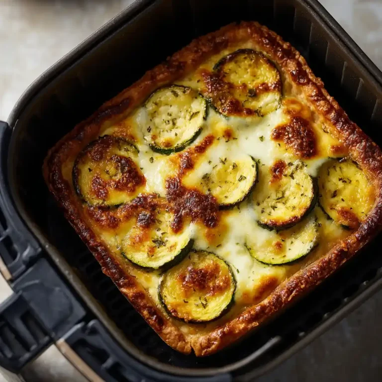 Tarte aux courgettes au air fryer 4 cuisson tarte aux courgettes dans l’air fryer