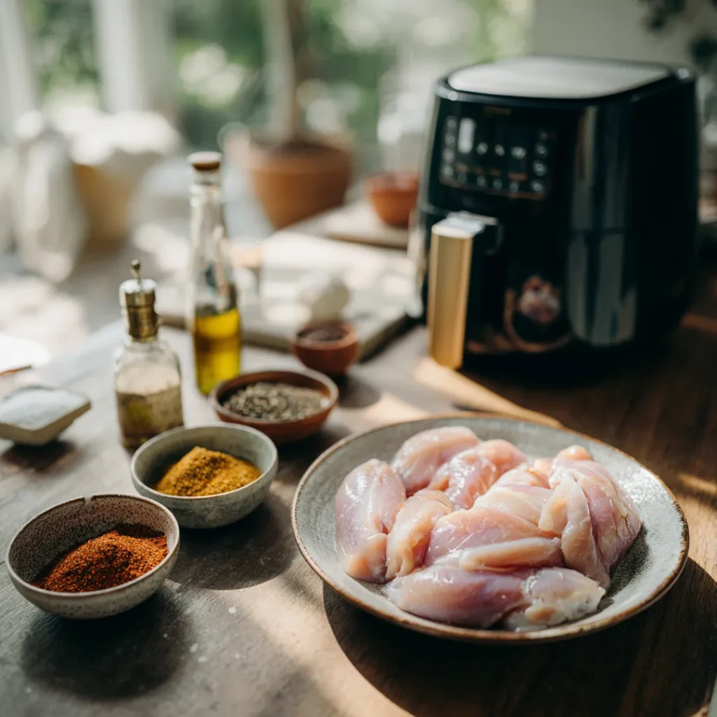 Aiguillettes de poulet au airfryer 6 Ingrédients pour aiguillettes de poulet au airfryer