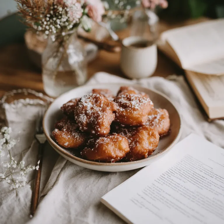 Beignets de pommes à l’air fryer servis