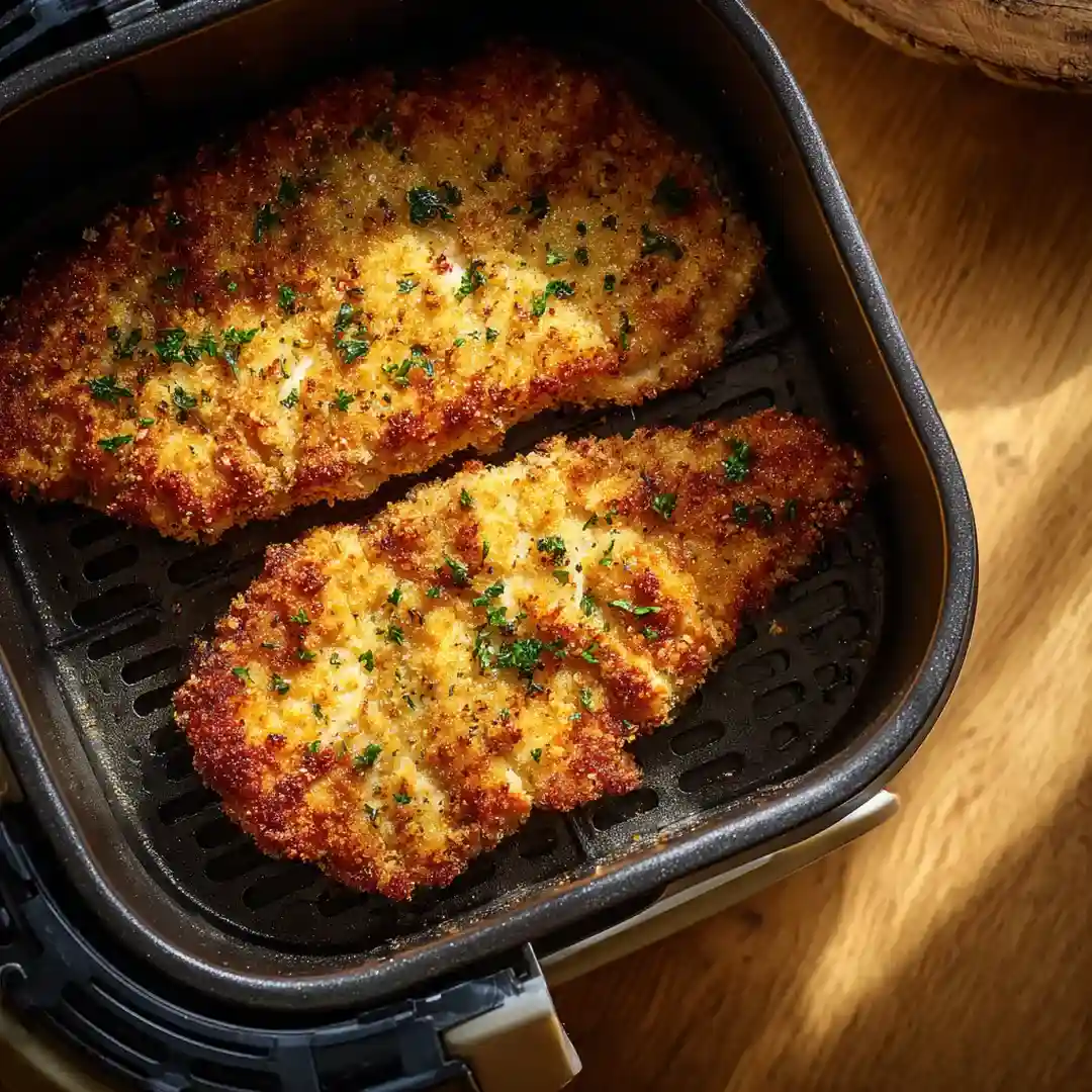 Escalope de dinde au airfryer 3 Escalope de dinde au airfryer croustillante dorée