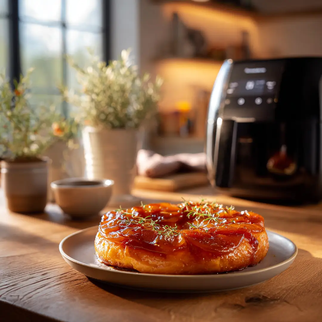 Tarte Tatin au Airfryer dorée et fondante