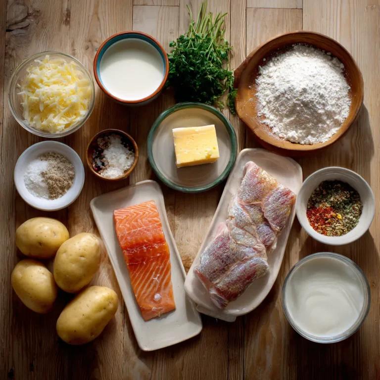 Gratin de poisson à l’Air Fryer 7 Ingrédients pour gratin de poisson à l’Air Fryer