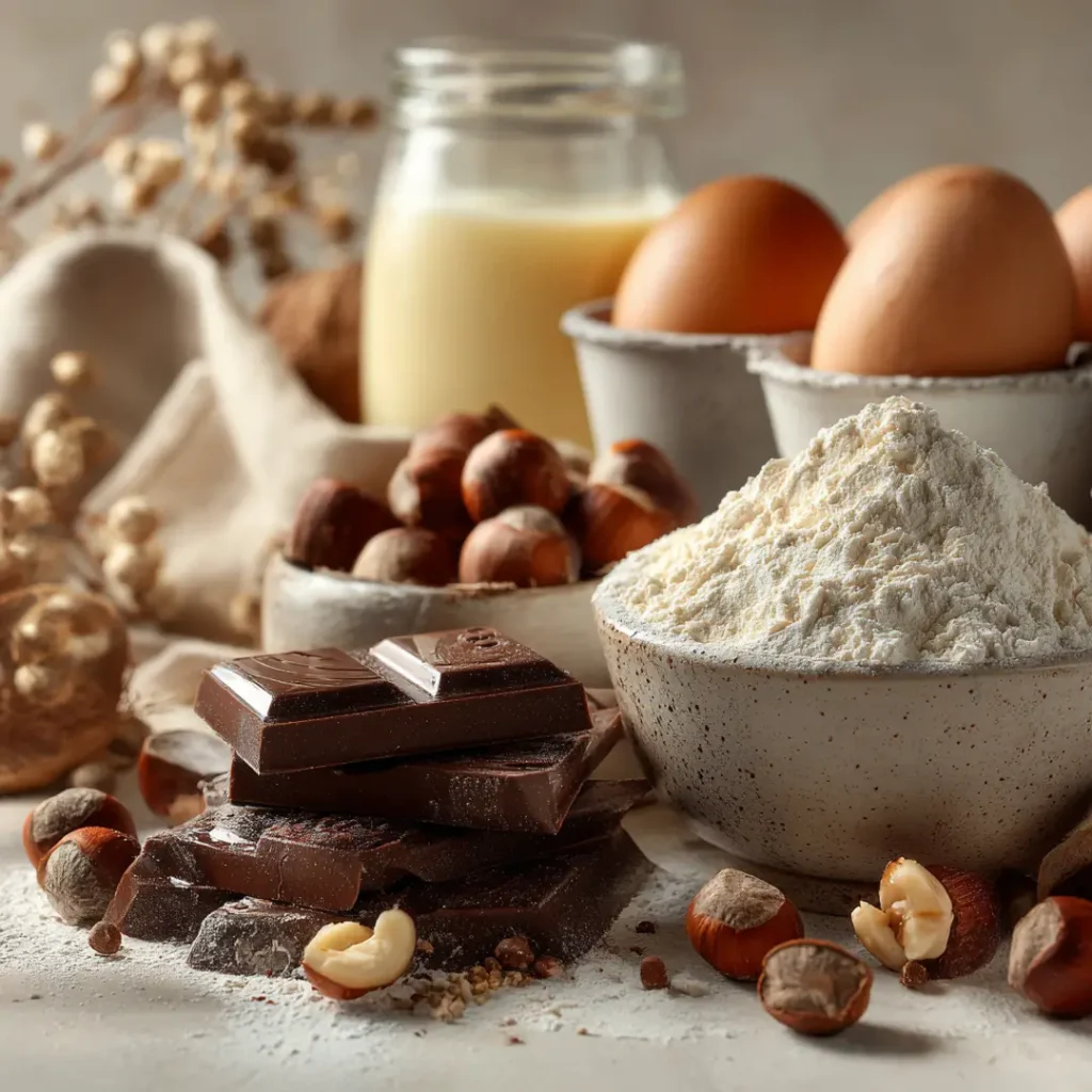 Recette bûche de Noël chocolat-noisette 5 ingrédients bûche chocolat-noisette