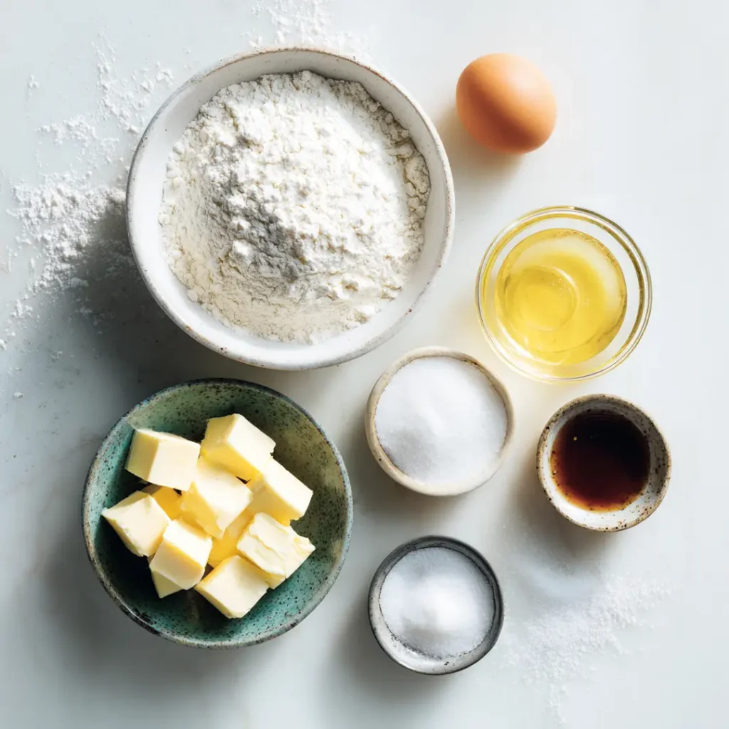 ingrédients sablés de Noël Airfryer stylisés en vue de dessus