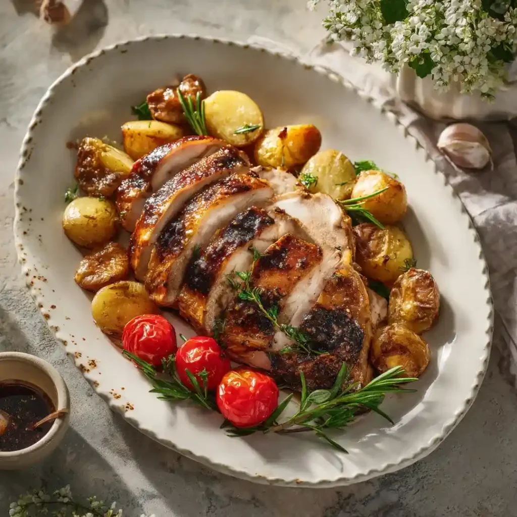 service rôti de chapon au Airfryer