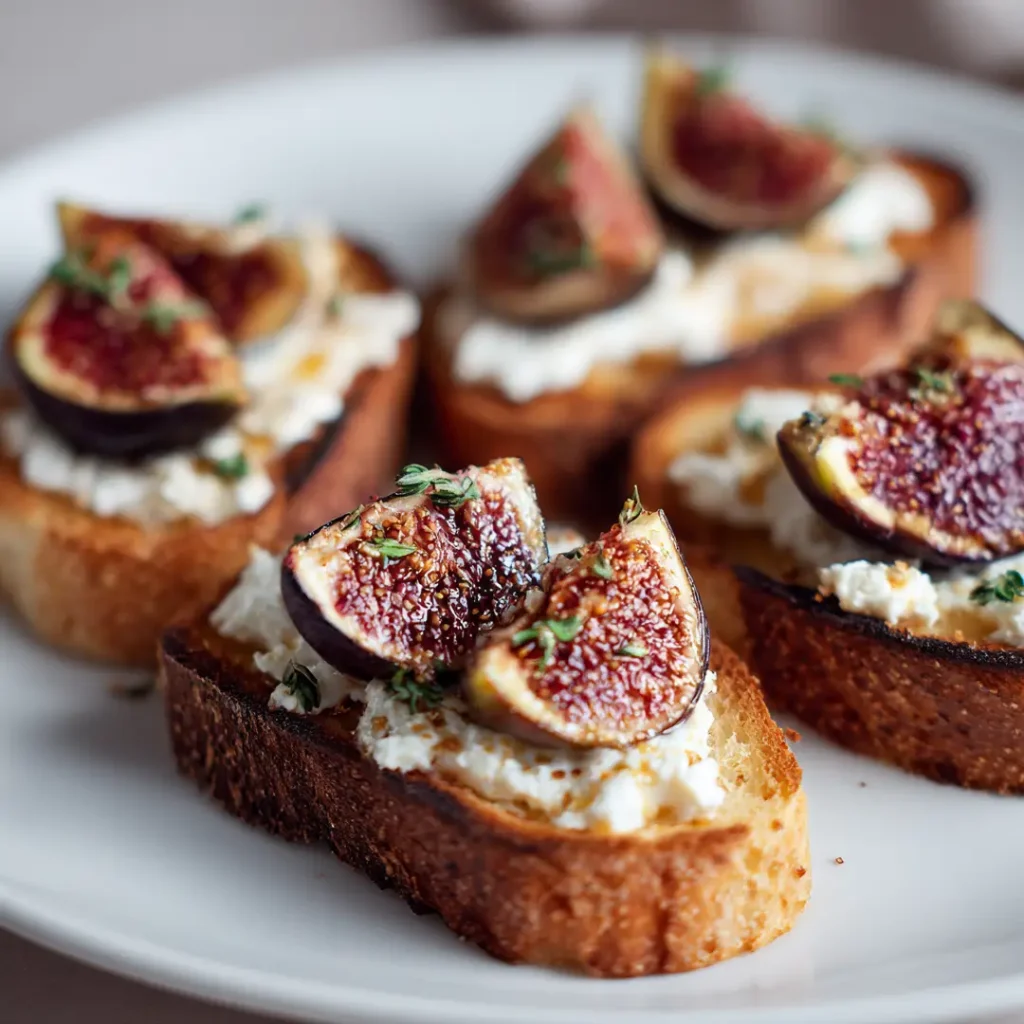 Tartines figues chèvre cuites dans le Airfryer