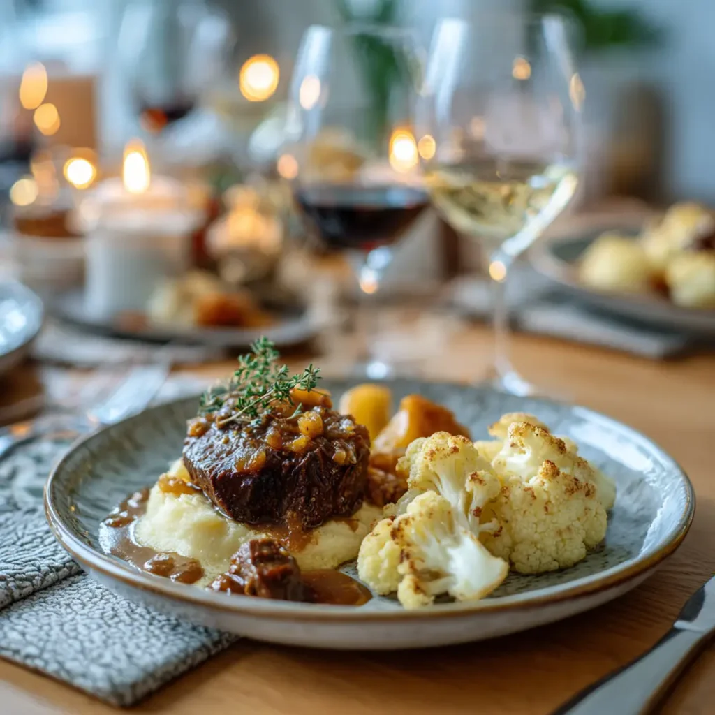 Baeckeoffe de Noël au Airfryer 5 Baeckeoffe de Noël au Airfryer servi avec accompagnement festif