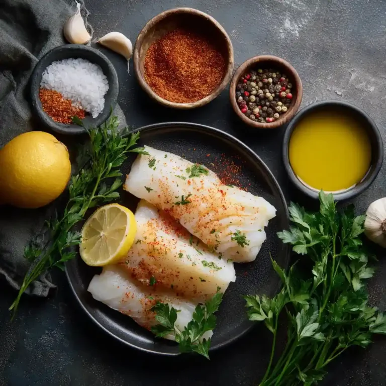 Ingrédients pour dos de cabillaud au airfryer