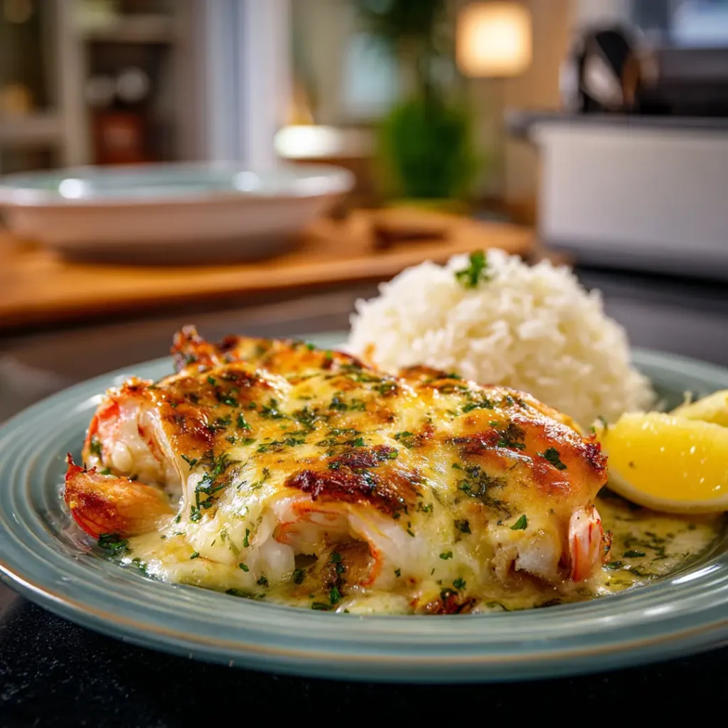 Gratin de fruits de mer au Airfryer 5 gratin de fruits de mer à l’airfryer servi à table