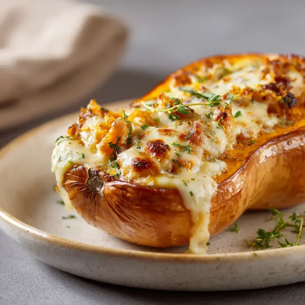 Butternut farcie au Airfryer 6 Butternut farcie végétarienne au Airfryer