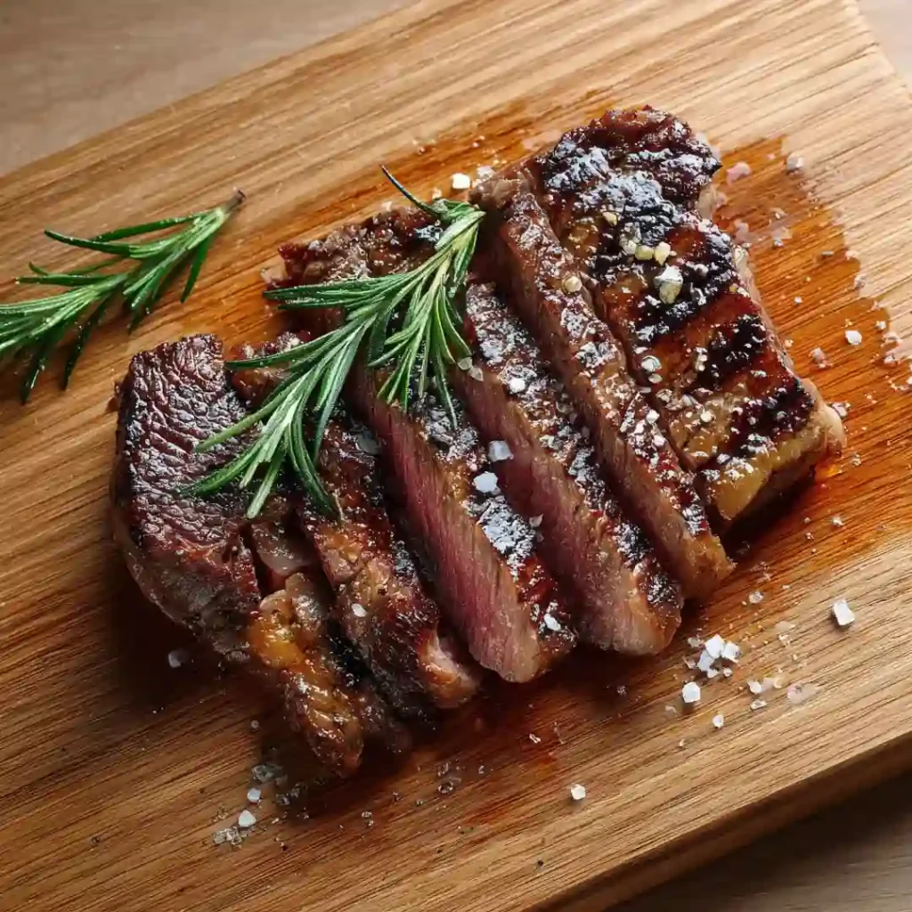 Recettes au airfryer faciles : 20 idées rapides et croustillantes 11 steak de bœuf au airfryer prêt à servir dans une cuisine moderne