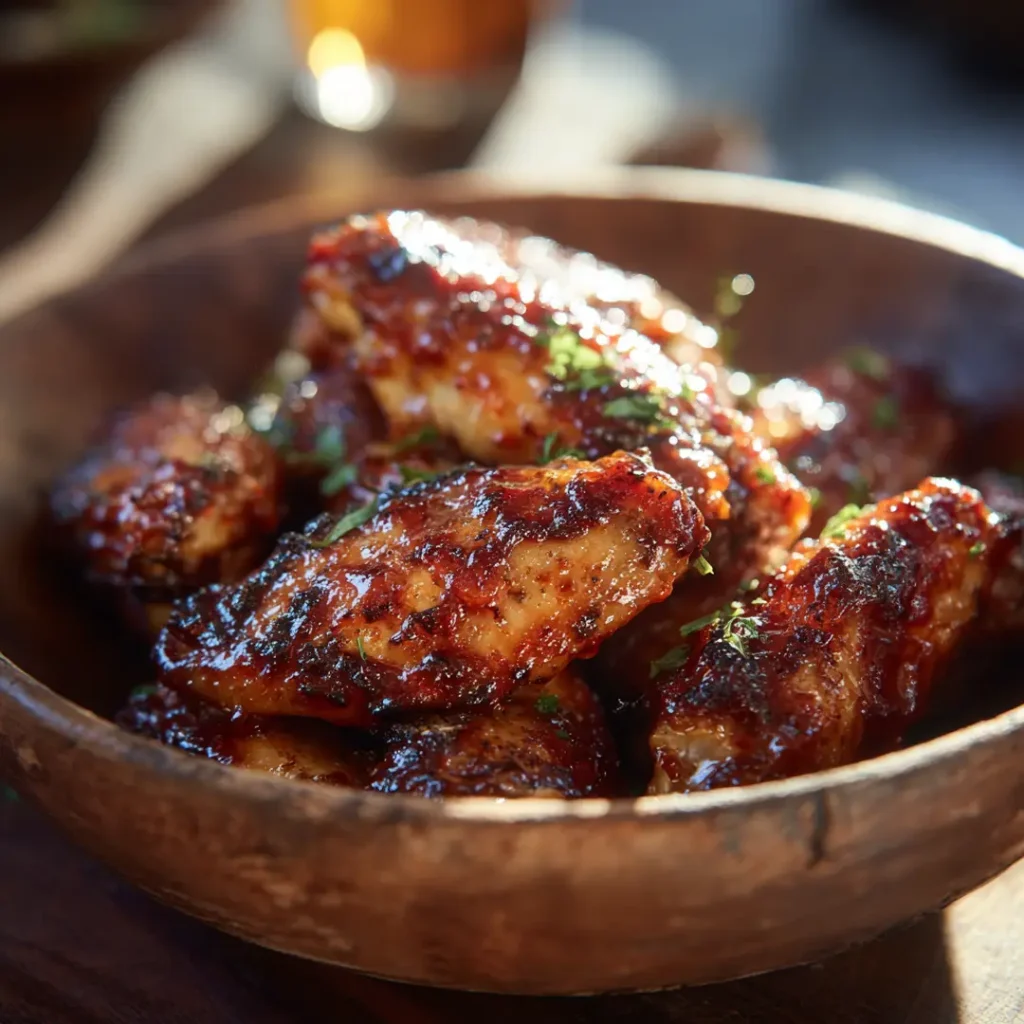 Ailes de poulet BBQ à l’airfryer croustillantes et dorées