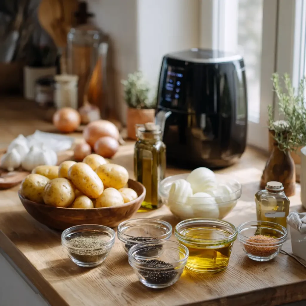 Pommes de terre lyonnaise au airfryer 5 Ingrédients des pommes de terre lyonnaise au airfryer