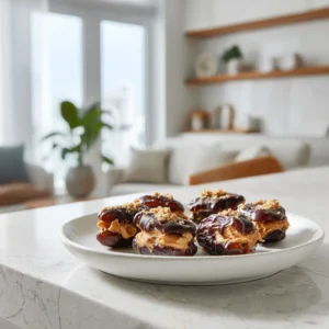 Dattes farcies au airfryer 13 Dattes farcies au airfryer fondantes dans une cuisine moderne