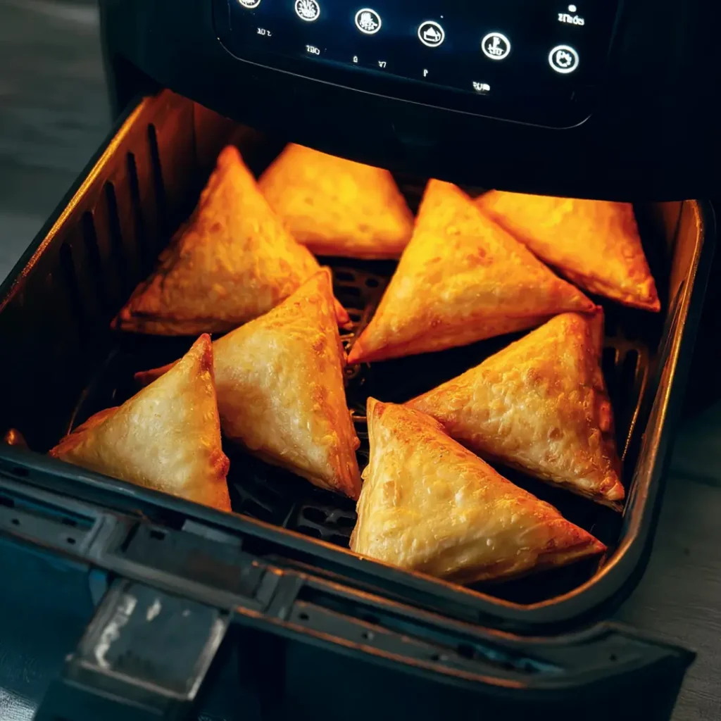 Bricks au thon et poivron au airfryer croustillantes et faciles 5 Cuisson des bricks au thon et poivron au airfryer