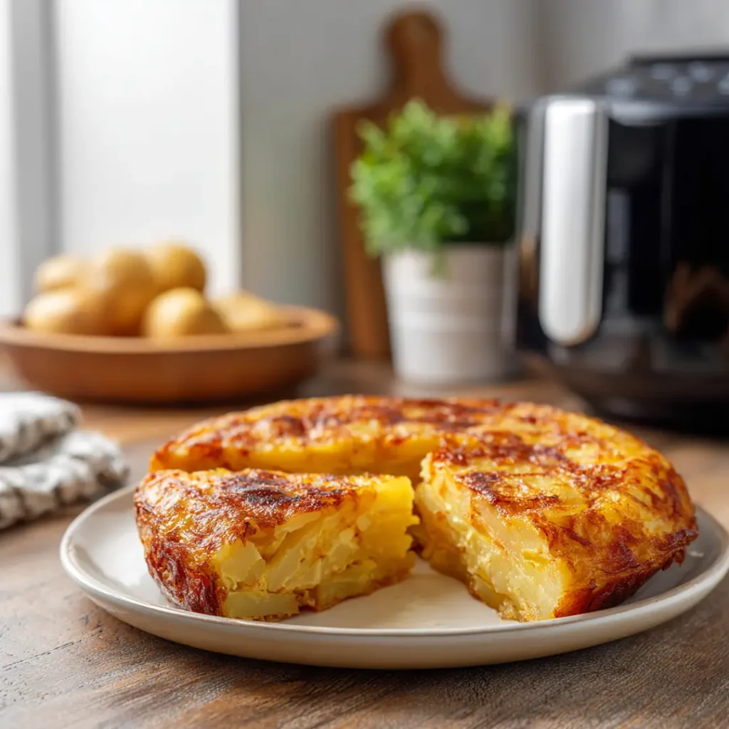 tortilla au airfryer dorée et fondante