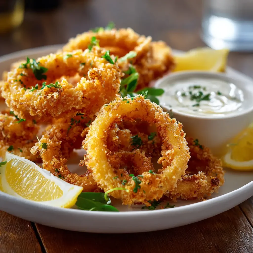 Beignets de calamars au airfryer 8 beignets de calamars airfryer servis