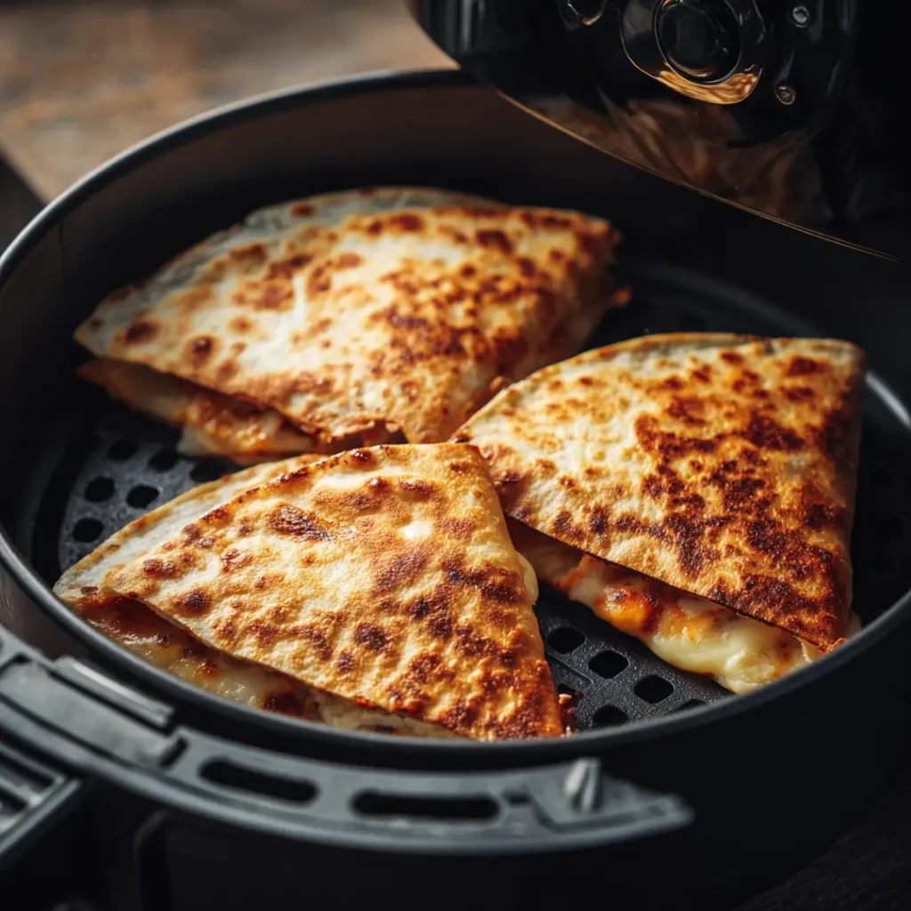 Quesadillas au poulet au airfryer 7 cuisson quesadillas au poulet au airfryer