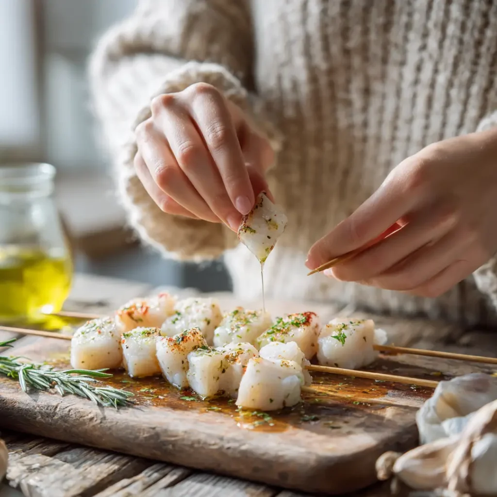 Brochettes de lotte au airfryer faciles et savoureuses 7 préparation brochettes de lotte airfryer