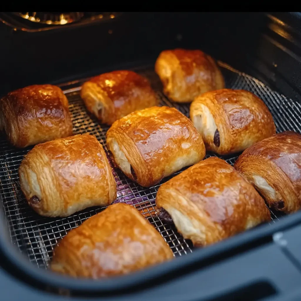 pain au chocolat au airfryer 6 cuisson pain au chocolat au airfryer etape 2