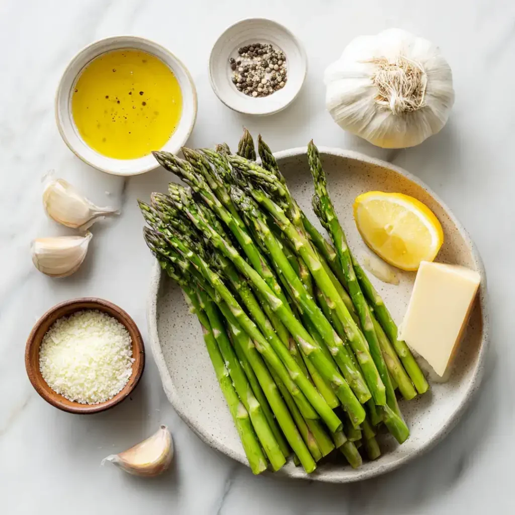 Asperges au Airfryer : Croustillantes et Tendres en 8 Minutes 6 Ingrédients pour la recette d'asperges au airfryer : asperges vertes fraîches, huile d'olive, ail, citron et parmesan