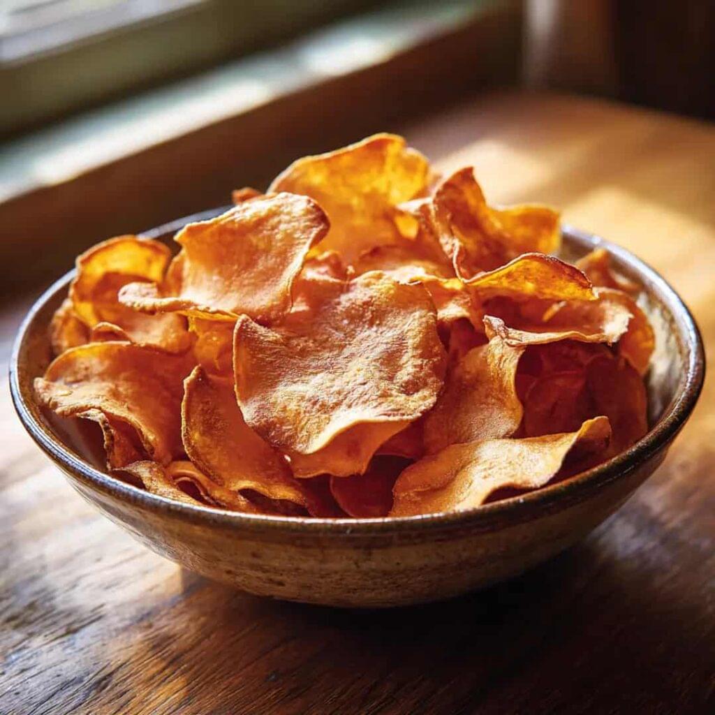 Frites de patate douce au airfryer 6 Chips de patate douce croustillantes à l’airfryer